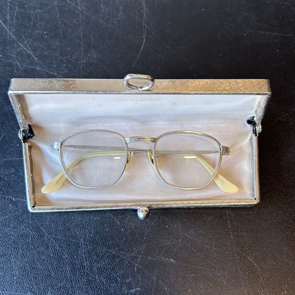 VINTAGE Bausch & Lomb Safety Glasses Unisex Silver Steampunk Industrial Eyewear
